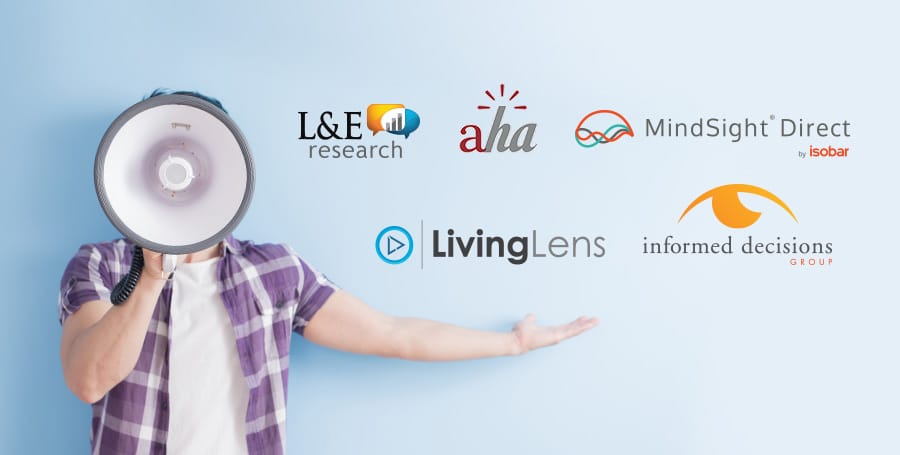 man-with-megaphone-showing-logos